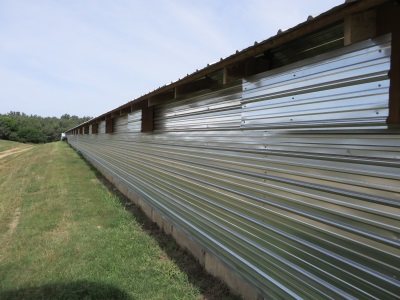 Chicken grow out houses constructed from long-lasting ZAM